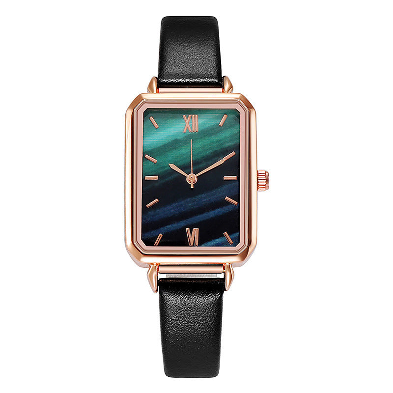 Retro Green Peacock Green Disc Watch