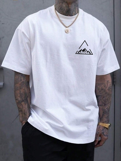 Men's Casual Loose Round Neck 3D Digital Printing Short Sleeve