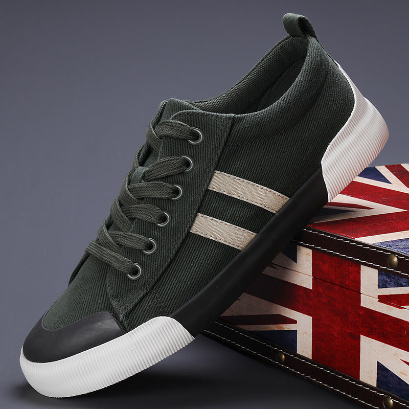 Men's Canvas Shoes Lightweight Breathable All-match Low Top