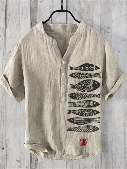 Plus Size Digital Printing Men's Short Sleeve