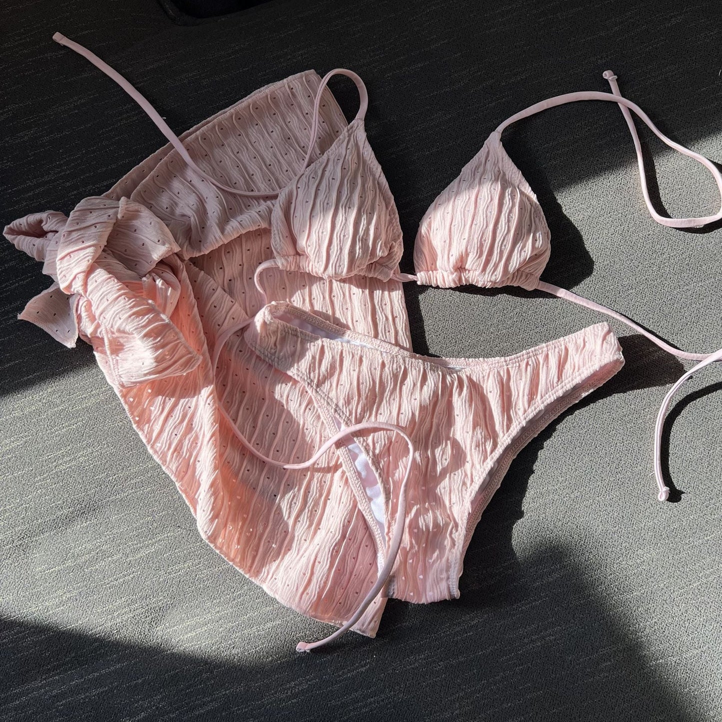 Swimsuit Backless Drawstring Banded Bikini Suit