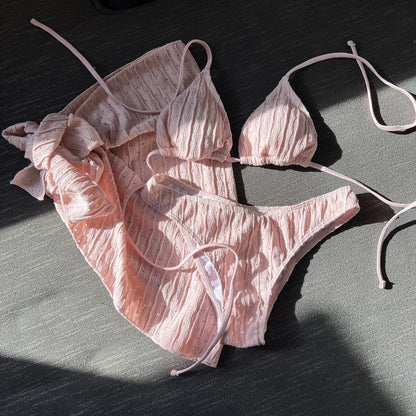 Swimsuit Backless Drawstring Banded Bikini Suit