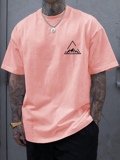 Men's Casual Loose Round Neck 3D Digital Printing Short Sleeve
