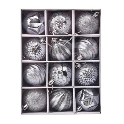 Christmas Ball Gift Box Painted Decorative Pendant Holiday Window Layout
