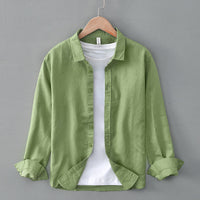 Spring And Summer Cotton Linen Long Sleeve Blouse Boys Niche