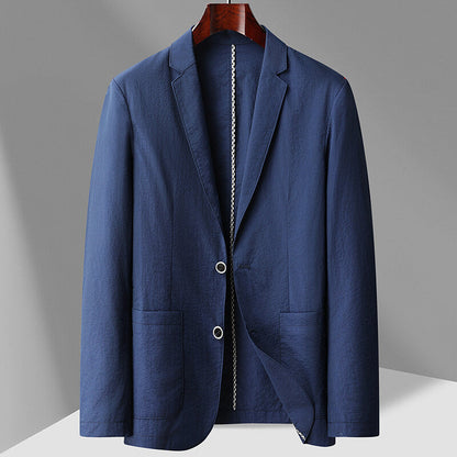 Men's Casual Light Luxury Thin Solid Color Suit Coat