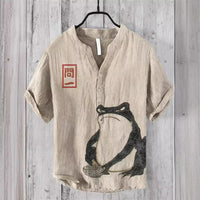 Plus Size Digital Printing Men's Short Sleeve