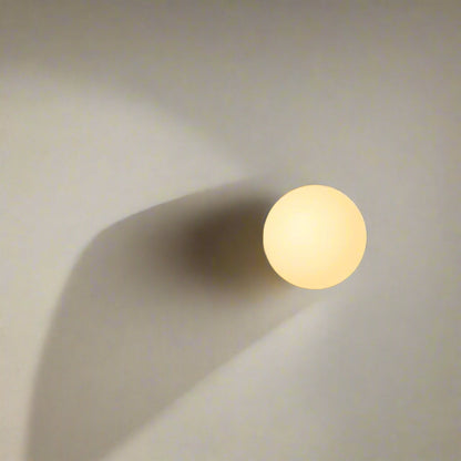 Minimalist Round Glass Wall Sconce LED 1-Light