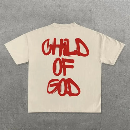Personality Letter Pattern Oversized T-shirt Men