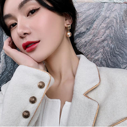 Simple Advanced Pearl Vintage Earrings