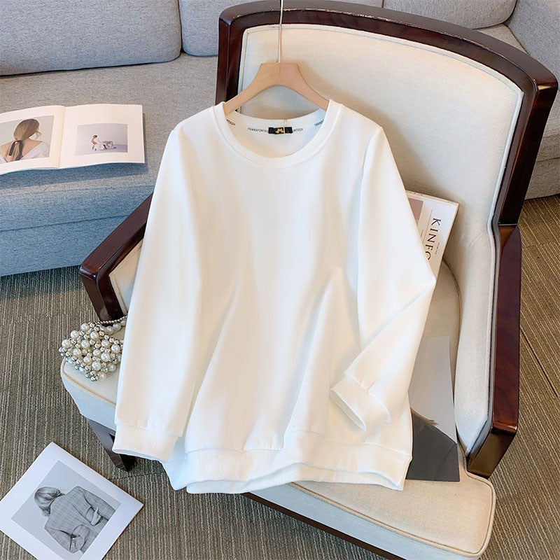 New Long Sleeve Sweater Solid Color Loose Top