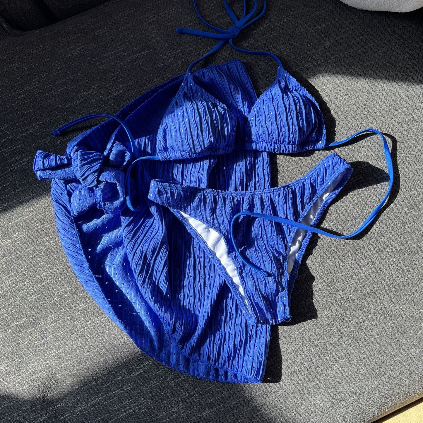 Swimsuit Backless Drawstring Banded Bikini Suit