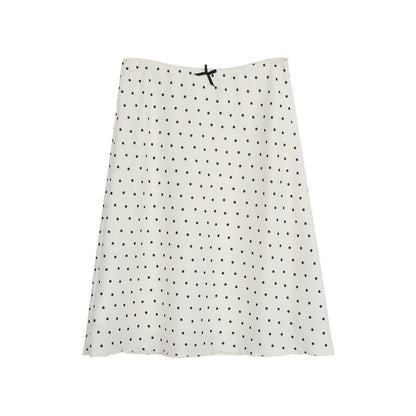 White Polka-dot High Waist Temperament French Minority Skirt