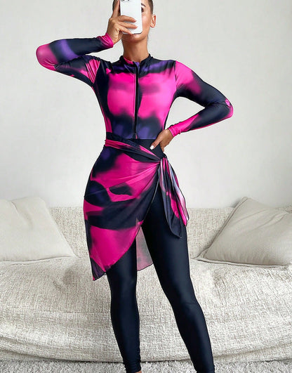 Conservative Swimwear Long Sleeve Surfing Suit Sports Sun Protection