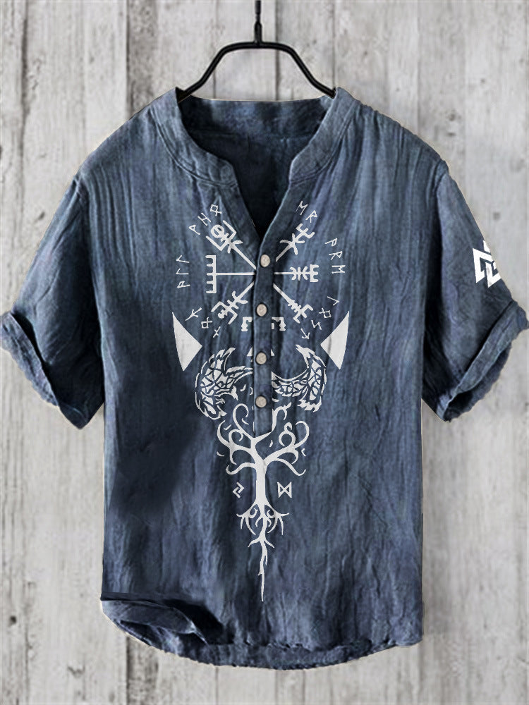 Plus Size Digital Printing Men's Short Sleeve