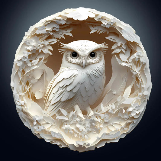 3D Paper Carved Owl Puzzle