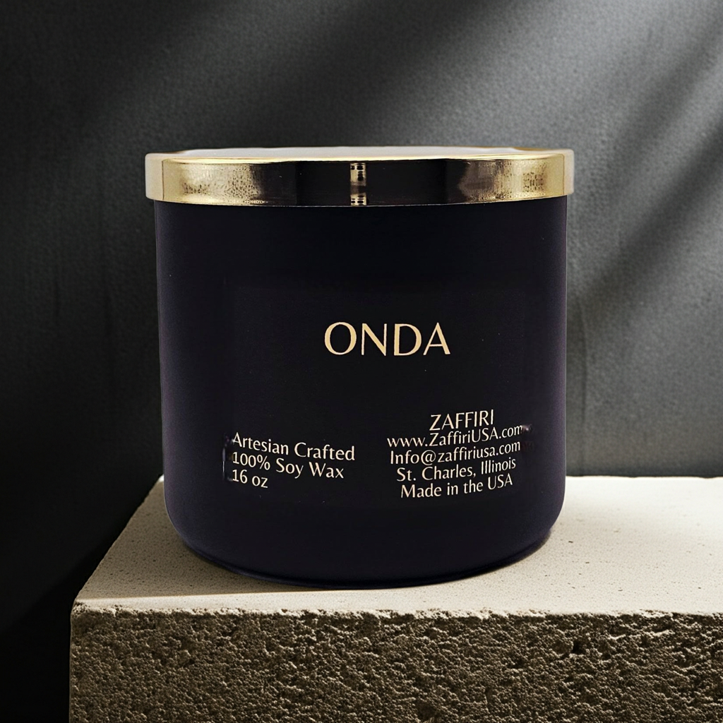 Onda | 16oz Soy Wax Candle - Fragrance by ZAFFIRI