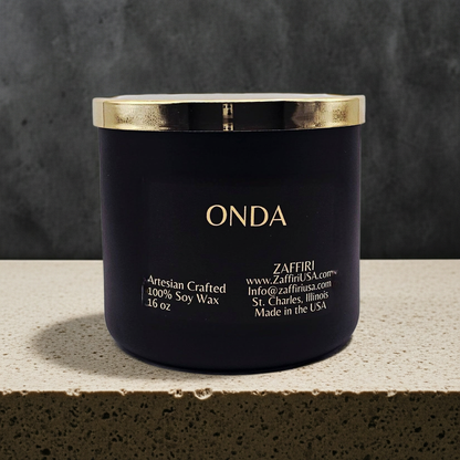 Onda | 16oz Soy Wax Candle - Fragrance by ZAFFIRI