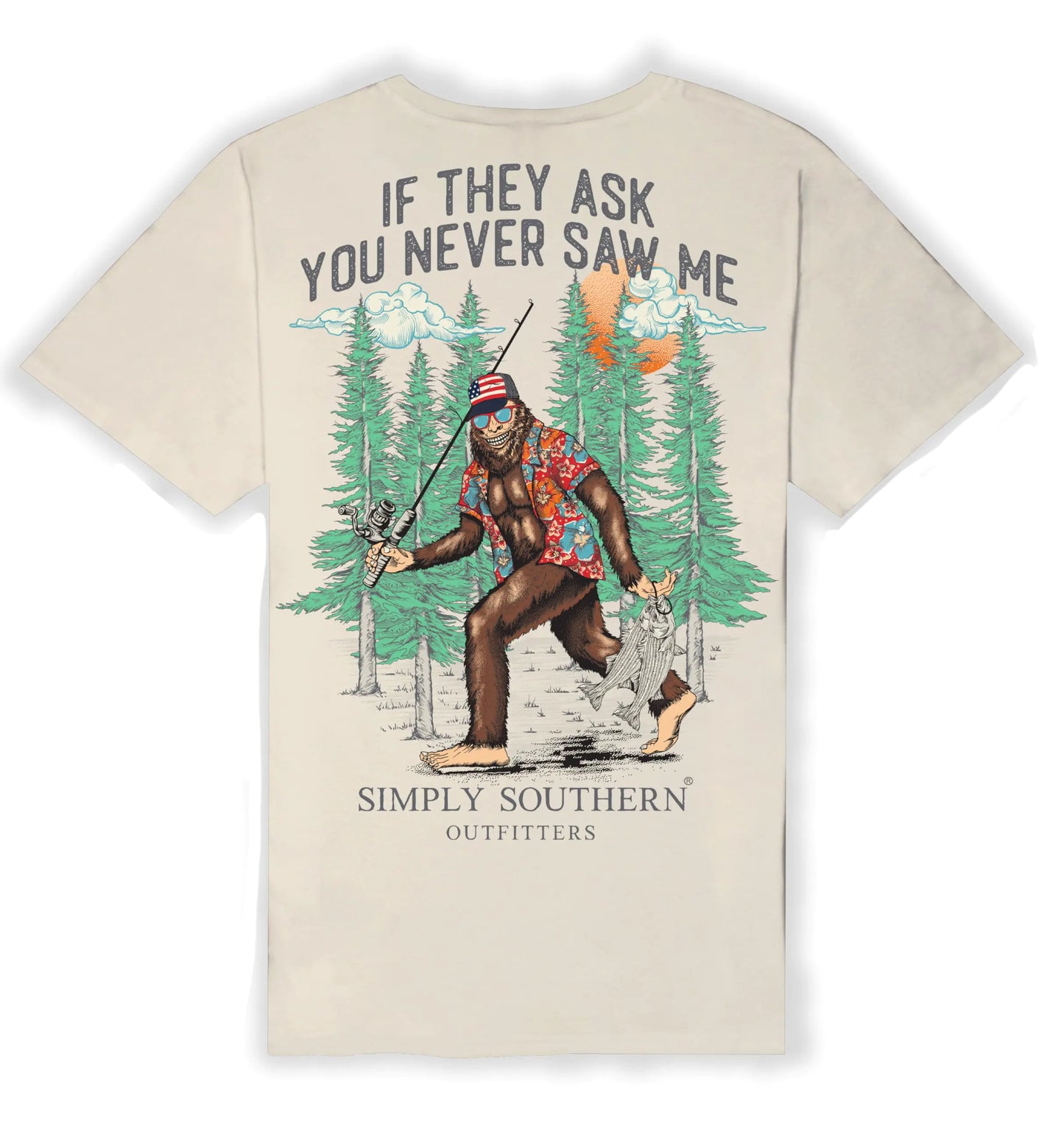 T-shirt à manches courtes Simply Southern pour homme, coupe décontractée