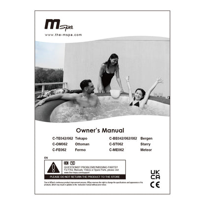 MSPA | TEKAPO | Comfort Series | Inflatable Hot Tub & Spa | Metallic Blue | Upto 6 Person