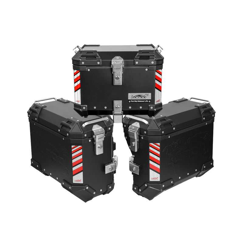LOBOO Aluminum Side Panniers, Top Case & Mounting Rack System for CFMOTO 450MT (2024-)