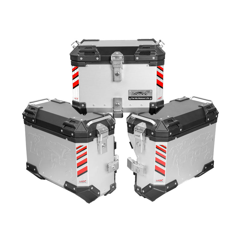 LOBOO Aluminum Side Panniers, Top Case & Mounting Rack System for CFMOTO 450MT (2024-)