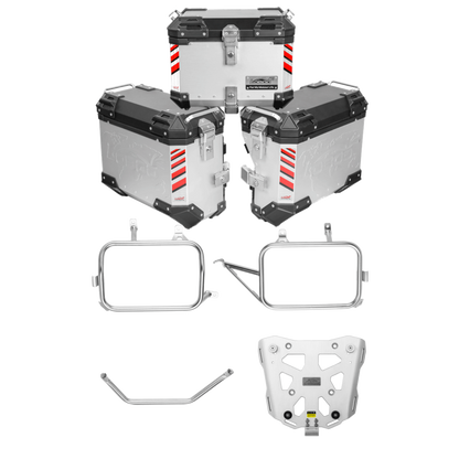 LOBOO Aluminum Side Panniers, Top Case & Mounting Rack System for CFMOTO 450MT (2024-)