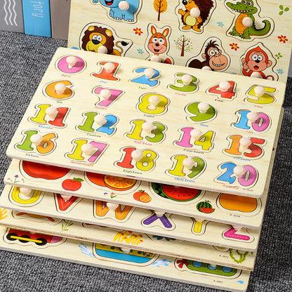 Montessori Pegged Wooden Puzzles