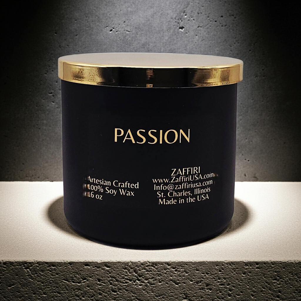 PASSION | 16oz Soy Wax Candle - Fragrance by ZAFFIRI