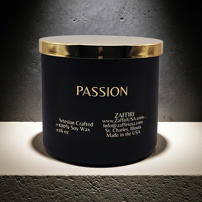 PASSION | 16oz Soy Wax Candle - Fragrance by ZAFFIRI