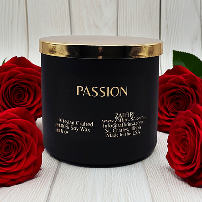 PASSION | 16oz Soy Wax Candle - Fragrance by ZAFFIRI