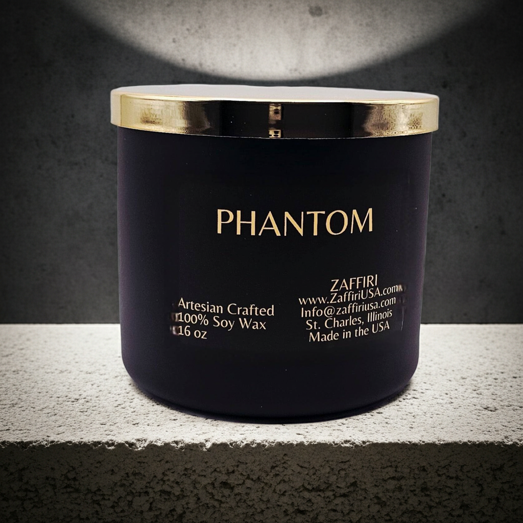 PHANTOM | 16oz Soy Wax Candle - Fragrance by ZAFFIRI