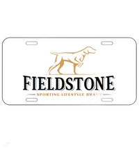 Fieldstone License Plate White