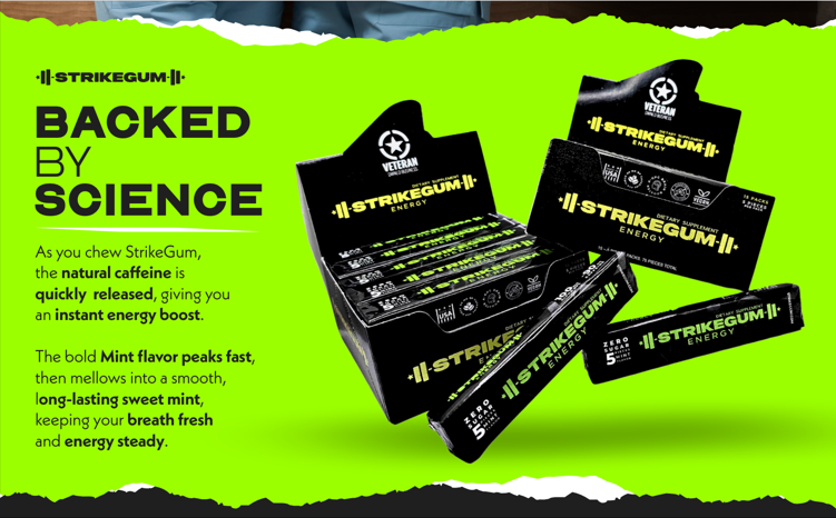 Strike Premium Energy Gum | 1 Paquet