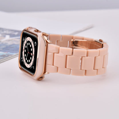 Bracelet en résine avec étui pare-chocs pour Apple Watch 40mm et 44mm
