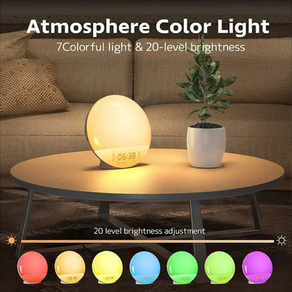 Sunrise Alarm Clock with FM Radio Wake Up Light LED Night Lamp