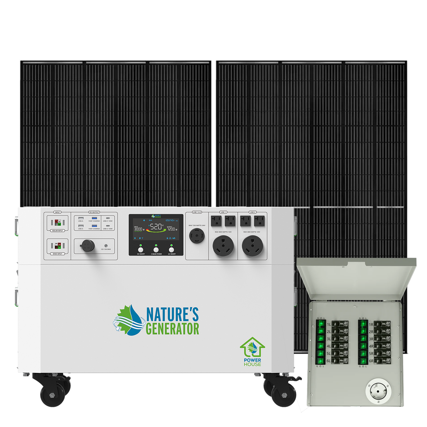 Powerhouse Gen 2 Solar Generator and Transfer Switch