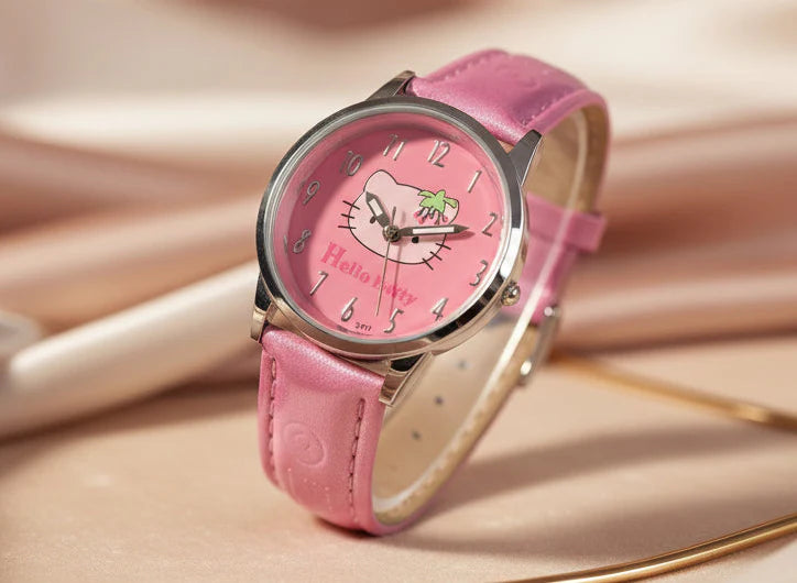 Montre à quartz rose Hello Kitty