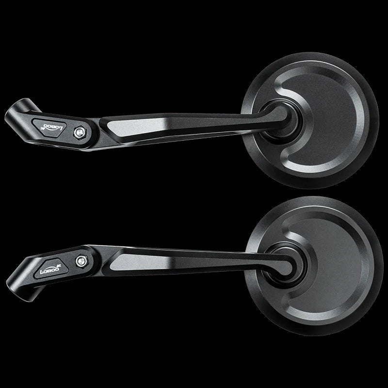 RM01 CNC Aluminum Rearview Mirror – Wide-Angle Spherical Lens, Anti-Glare, Folding Design