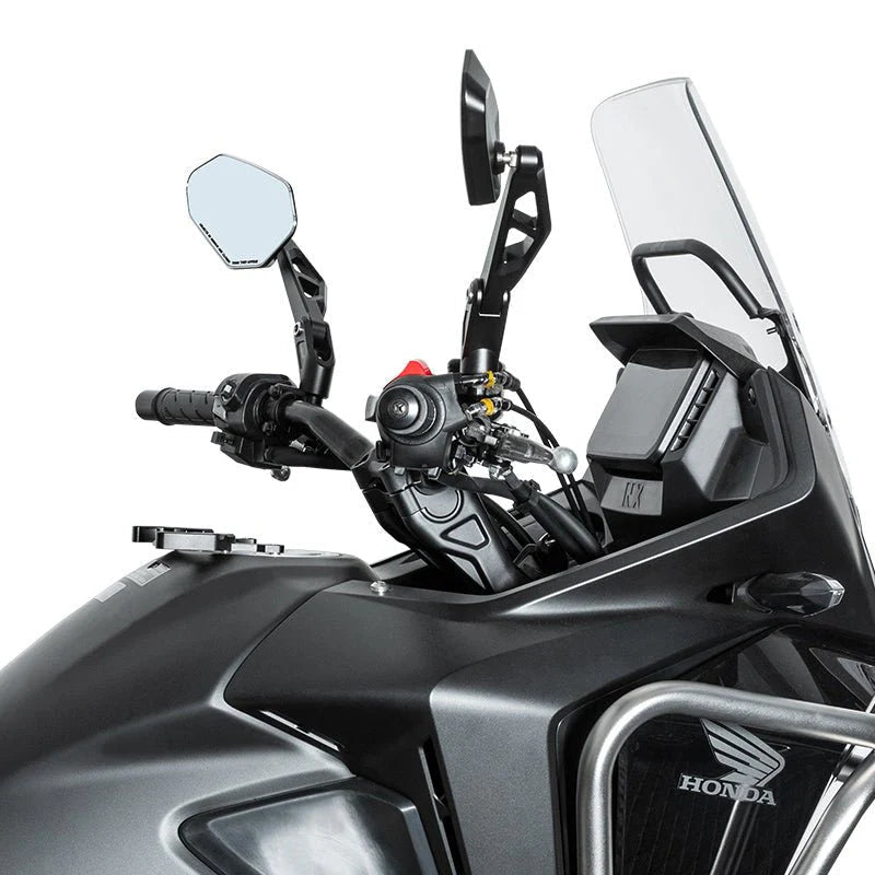 CNC Aluminum Rearview Mirror – Anti-Glare, Wide-Angle Spherical Lens, 1200R Curve