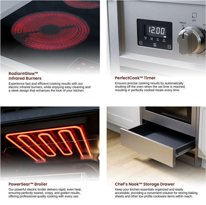 Cuisinière électrique Rangaire 24 po avec four à convection AirFry autonome en acier inoxydable RRE241TS