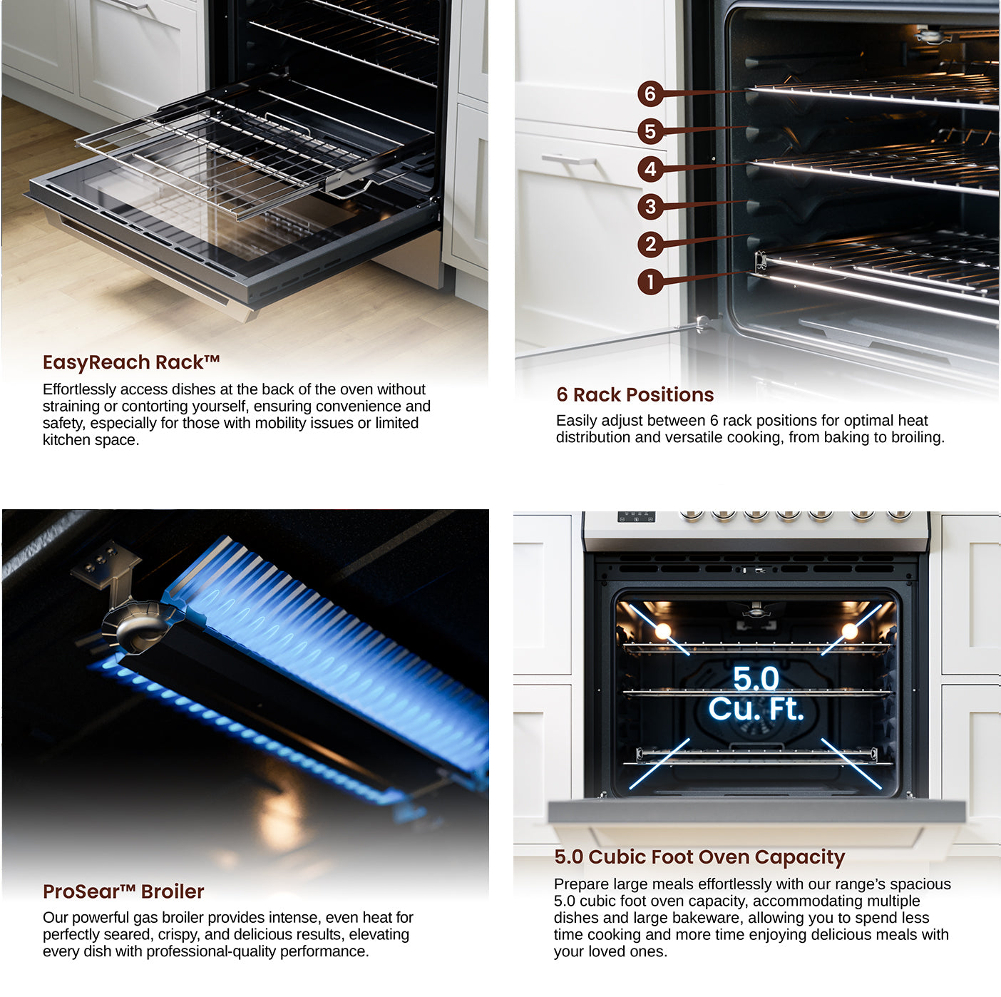Cuisinière à gaz encastrable Rangaire 30" avec four à convection en acier inoxydable RRG303TS
