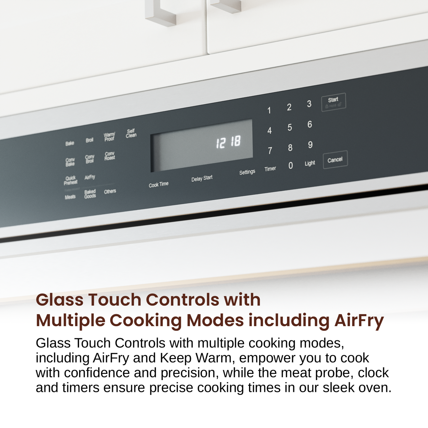 Horno de pared eléctrico doble Rangaire de 30" con autolimpieza, freidora de aire, verdadera convección, acero inoxidable RWOD301GS