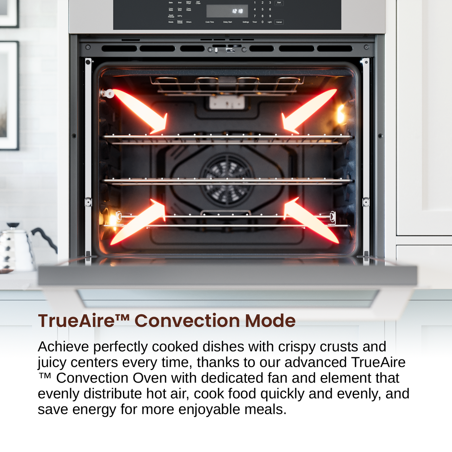 Horno de pared eléctrico doble Rangaire de 30" con autolimpieza, freidora de aire, verdadera convección, acero inoxidable RWOD301GS