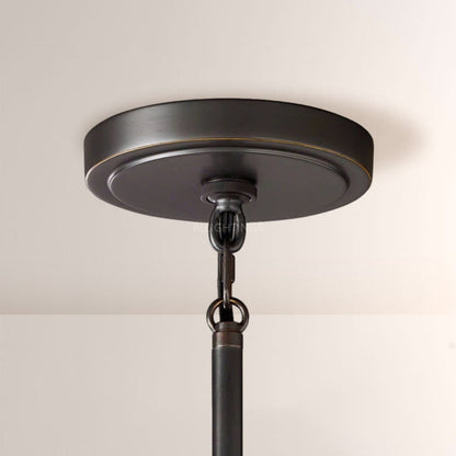 19 Silk Drum Pendant Light 3-Light E26 Brass Bronze Fixture