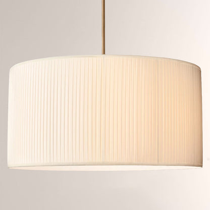 Suspension tambour en soie 19, luminaire 3 lumières E26 en laiton bronze