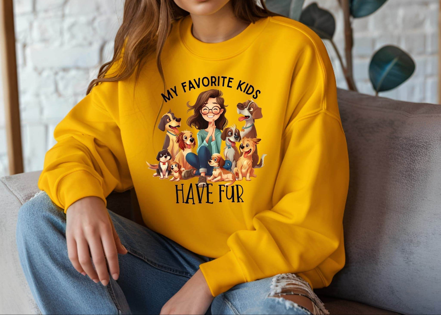 My Favorite Kids Have Fur Sweatshirt – Cozy Pet Lover Pullover