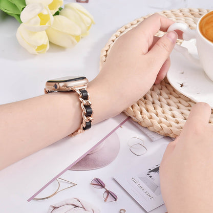 Bracelet à maillons en métal fin pour Apple Watch 38/40/41mm et 42/44/45mm