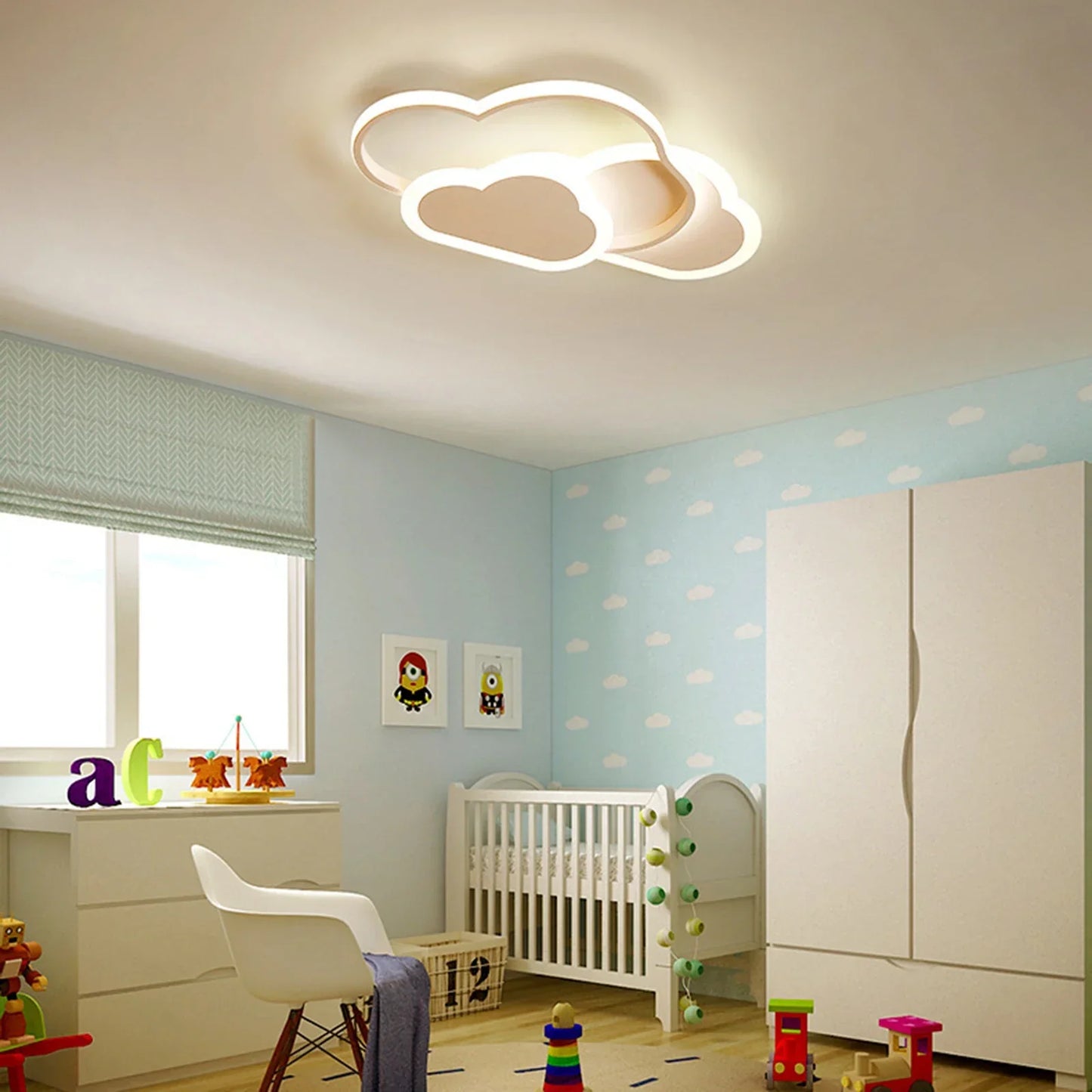 32W LED Ceiling Light | Dimmable Remote Control Cartoon Ceiling Lamp Fixture