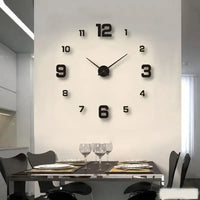 DIY Frameless Wall Clock | Silent Decorative Clock for Living Room